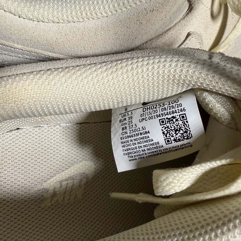 Nike Court Vision Cream Low-Top Sneakers Women’s Size 8 - Picture 5 of 8